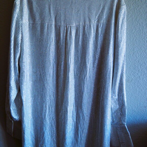 RETROFETE (NEW YORK) RHINSTONE WHITE L/S CUFF SHIRT- NWT $175 - Picture 13 of 13